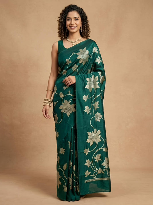 Rivika-Banarasi Viscose Silk  Saree