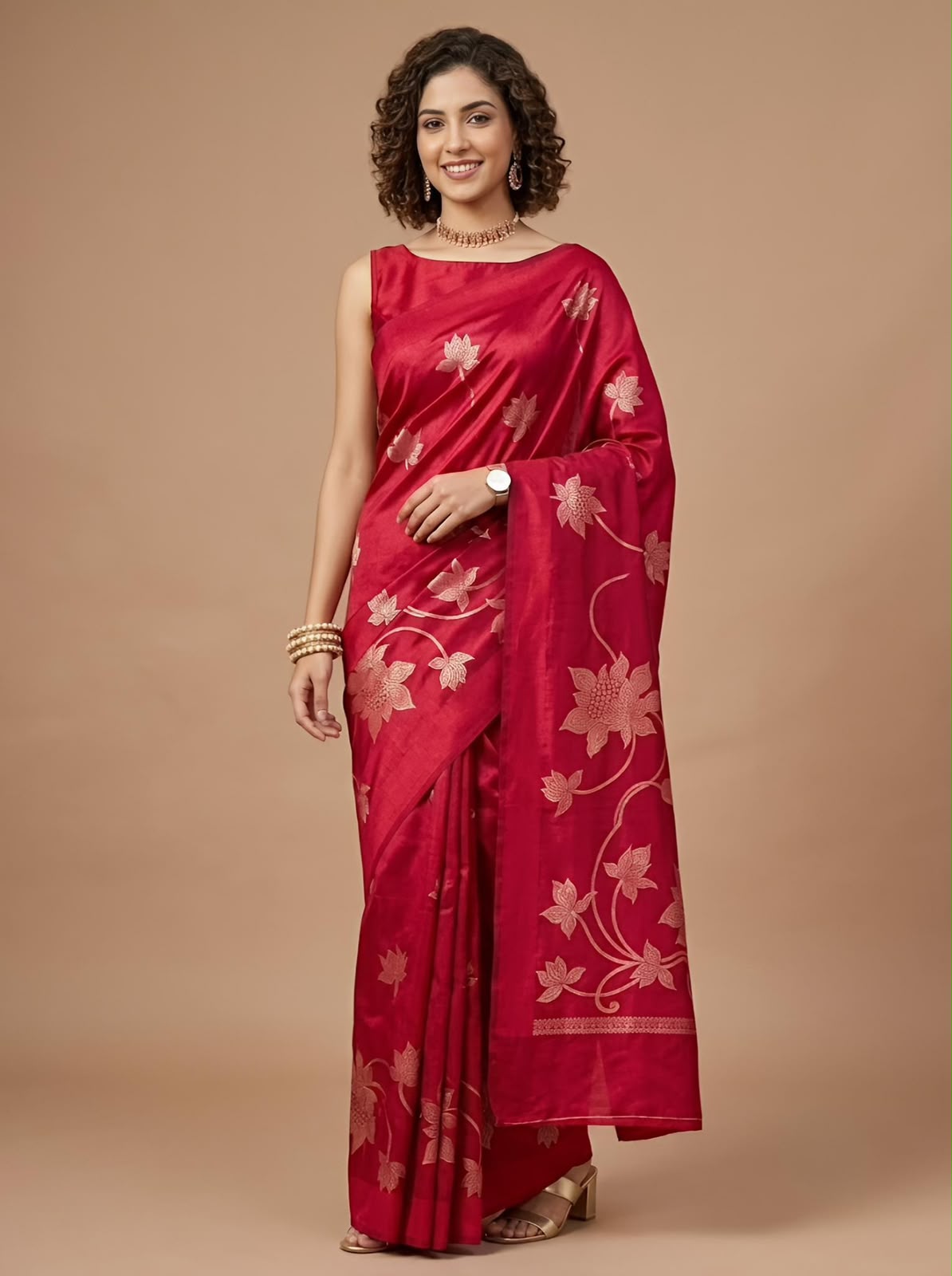 Avira-Banarasi Viscose Silk  Saree