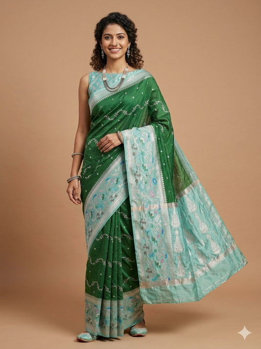 Mithra-Soft Banarasi Silk Saree